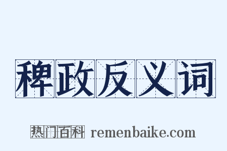 稗政反义词是什么意思的图片